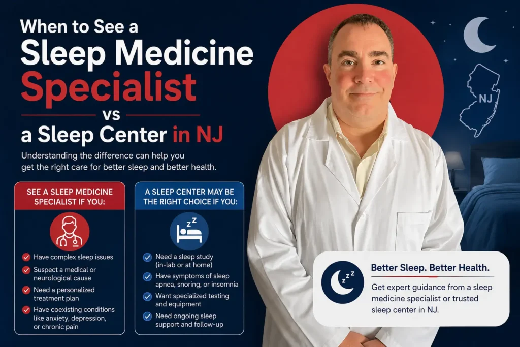 When to See a Sleep Medicine Specialist vs a Sleep Center in NJ